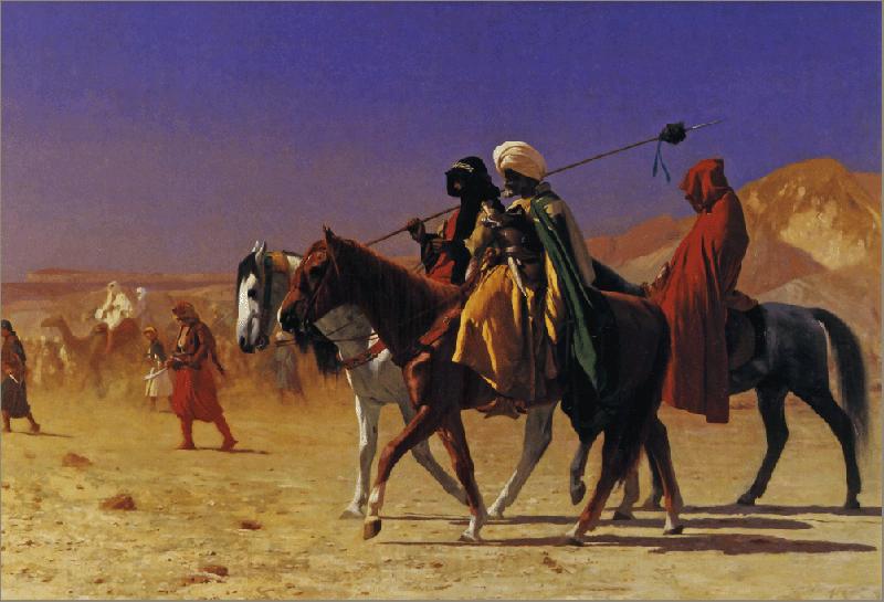 Jean-Leon Gerome Arabs Crossing the Desert France oil painting art